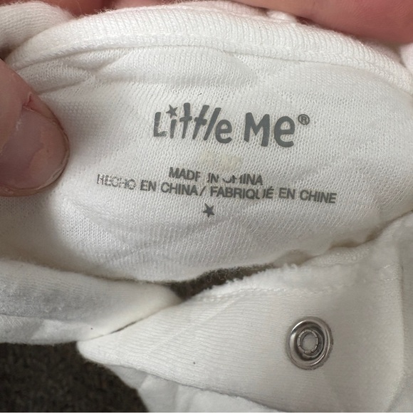Little Me Quilted Baby Sweater White embroidered animals size 0-3 months - Picture 6 of 8